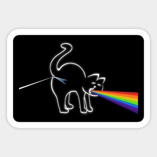 Cat puke dark side Sticker